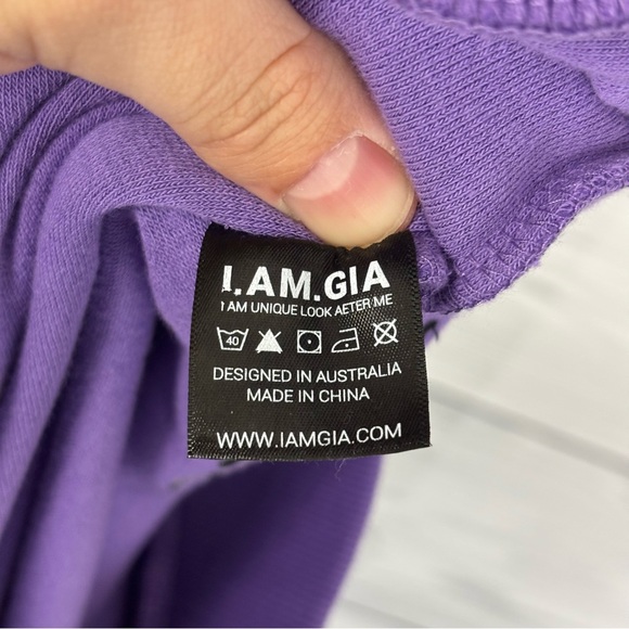 I.AM.GIA Purple Tracksuit velour Pants Size XL NWT - Picture 9 of 9